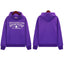 Denim Tears Vibrant Purple Vintage Gothic Letter Print Hoodie