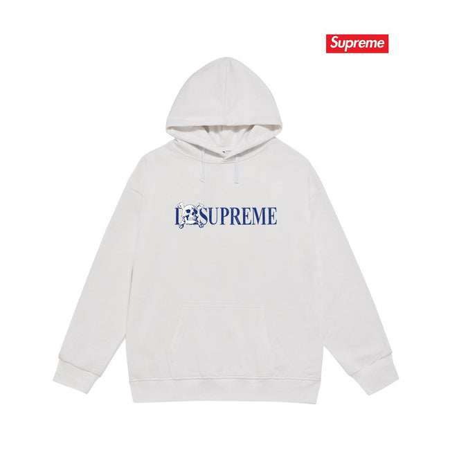 Supreme Skull Logo Hoodie – White Hover Image