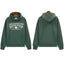 Denim Tears Muted Army Green Vintage Gothic Letter Print Hoodie