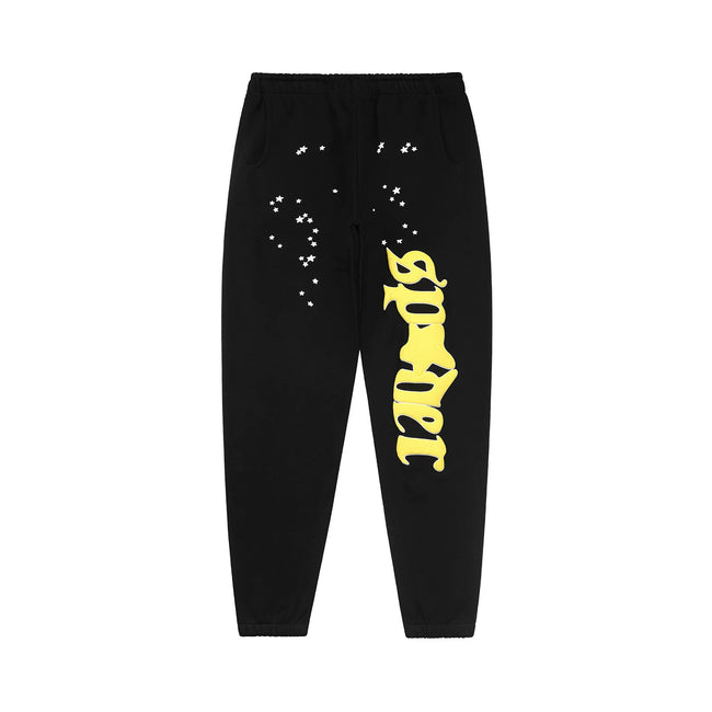 Sp5der foam printed 555 men's spider web hooded sports shirt Young Thub casual pants sports set (64) Hover Image