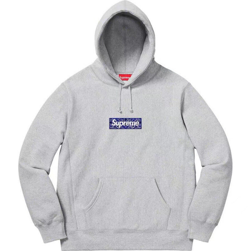 Supreme 19FW Bandana Box Logo Hooded Sweatshirt
