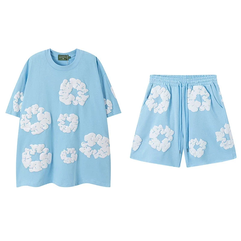 Denim Tears Light Blue Cotton Wreath Matching Set