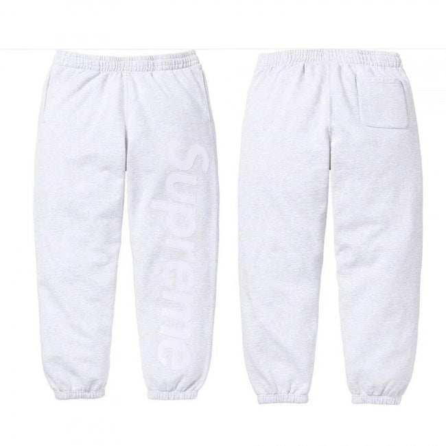 Supreme Tonal Logo Sweatpants – Light Grey Hover Image