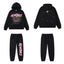 SP5DER Web Graphic Pullover Hoodie and Sweatpants Matching Set - Black / Pink