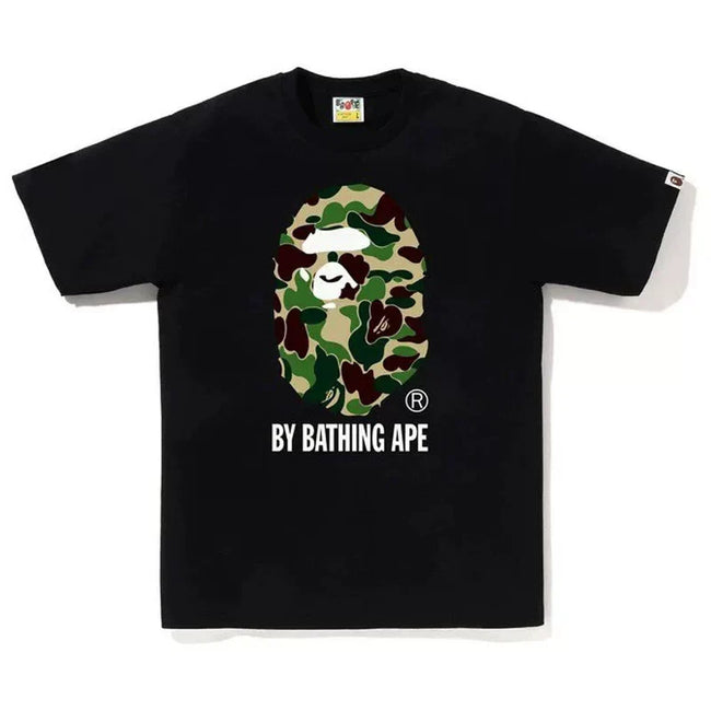 BAPE Style Camo Big Ape Head Short-Sleeve Tee - Black/Classic Green Hover Image