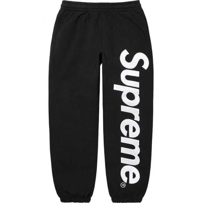 Supreme Spellout Logo Sweatpants – Black Hover Image