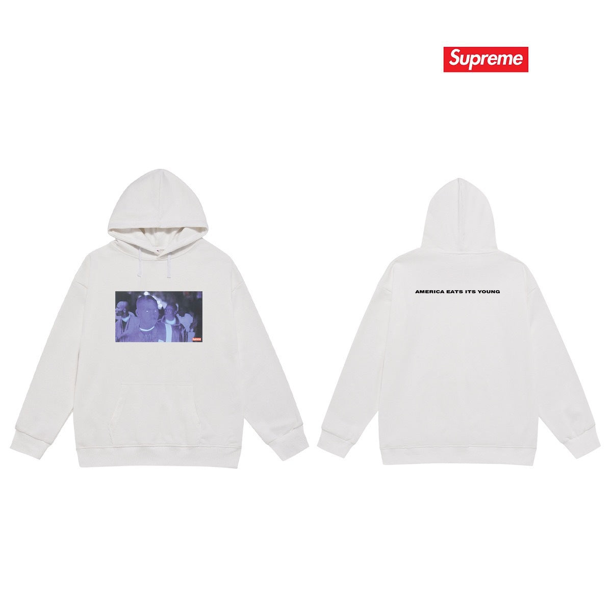 Supreme “America Eats Its Young” Hoodie – White