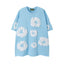 Denim Tears Light Blue All‑Over Cotton Wreath Print  T‑Shirt