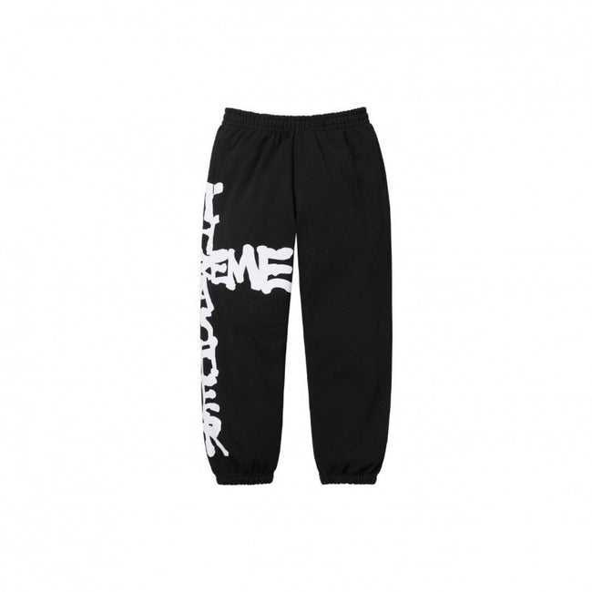 Supreme Graffiti Logo Sweatpants – Black Hover Image