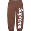 Supreme Spellout Logo Sweatpants – Brown