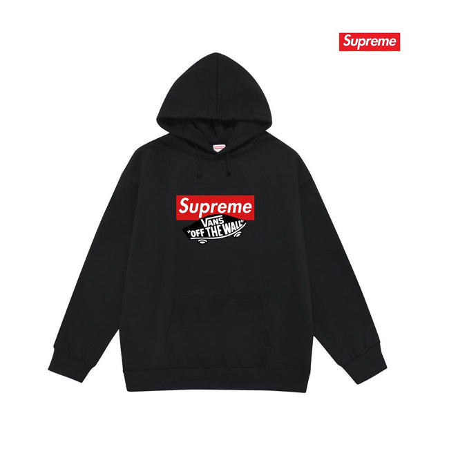 Supreme × Vans “Off The Wall” Hoodie – Black Hover Image