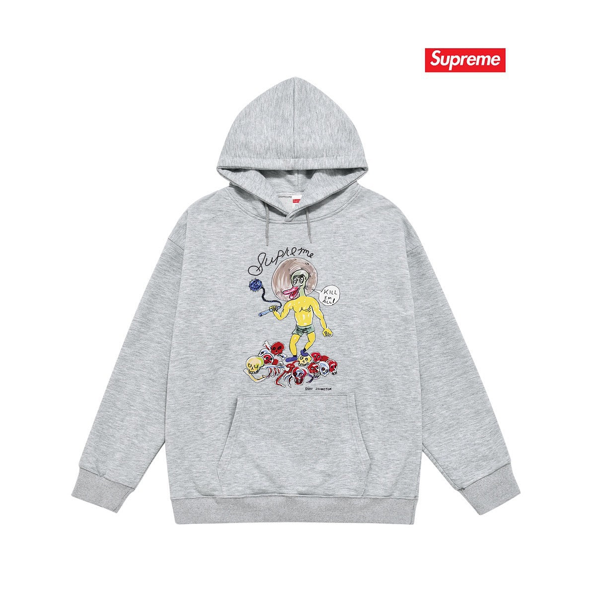 Supreme × Daniel Johnston Hoodie – Grey