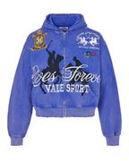 Vale Forever Schwab Zip Up Hoodie Blue