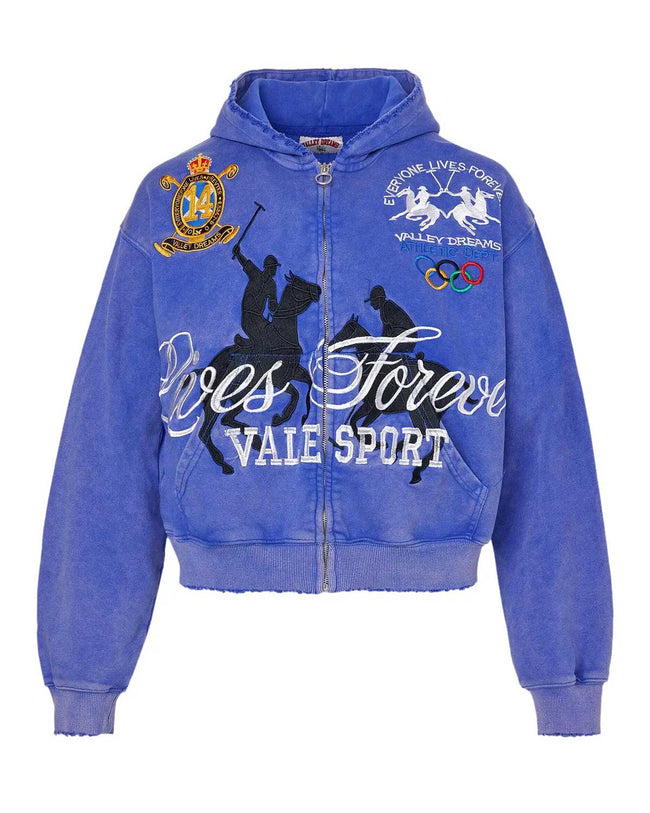 Vale Forever Schwab Zip Up Hoodie Blue Hover Image