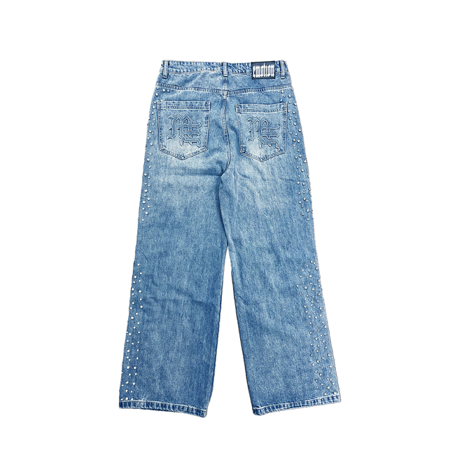 Blue ‘Stone’ Baggy Jeans Main Image