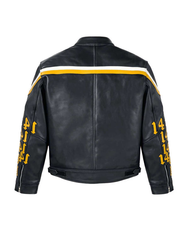 Vale Forever 14 Moto Leather jacket Black/Yellow Main Image