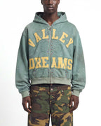 Vale Forever Bank Zip Up Hoodie Green