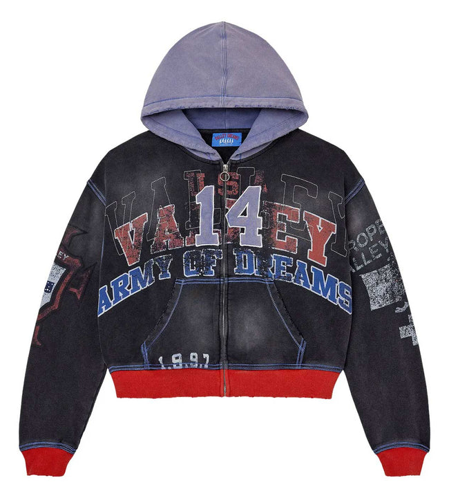 Vale Forever Big 14 Zip Up Hoodie Black Hover Image