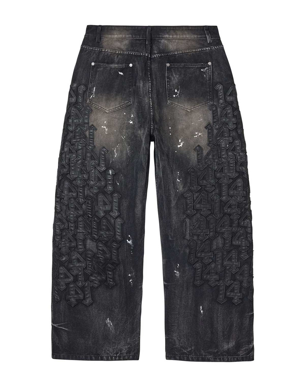 Vale Forever Black Cat Denim Jeans Black