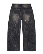 Vale Forever Black Cat Denim Jeans Black