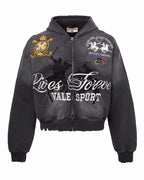 Vale Forever Blackrock Zip Up Hoodie Black