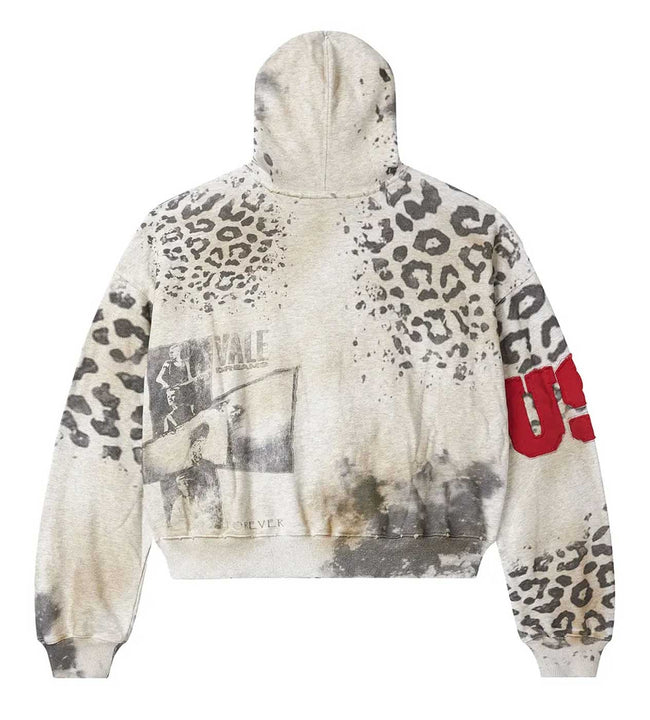 Vale Forever Cheetah Zip Up Hoodie Grey Main Image