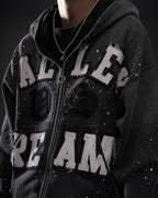 Vale Forever Classico Zip Up Hoodie Black