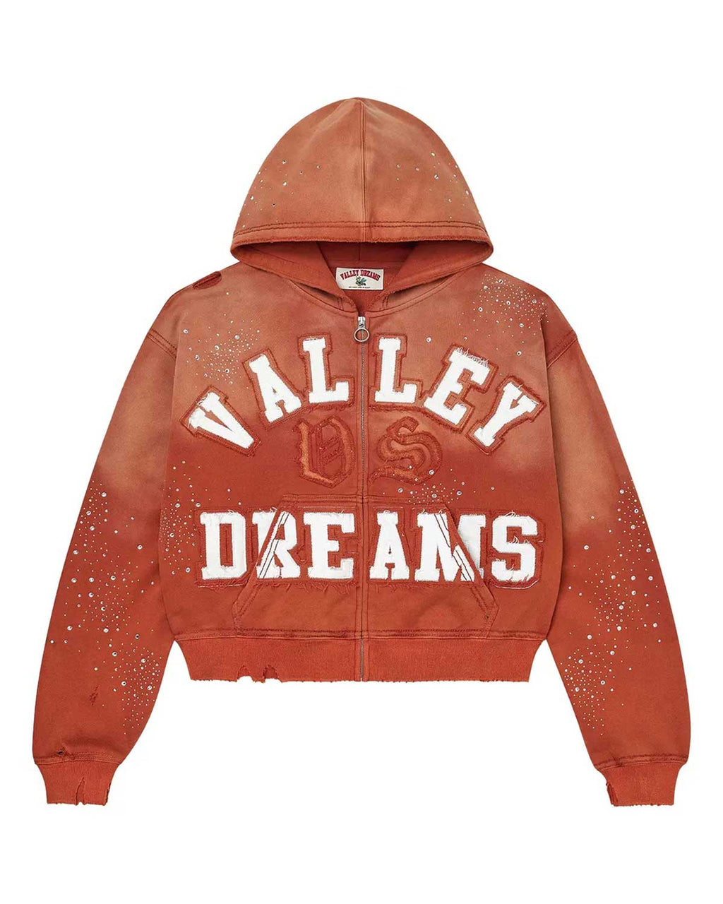 Vale Forever Classico Zip Up Hoodie Orange