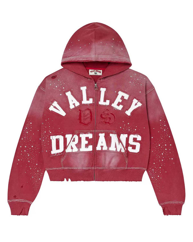 Vale Forever Classico Zip Up Hoodie Ruby Red Hover Image
