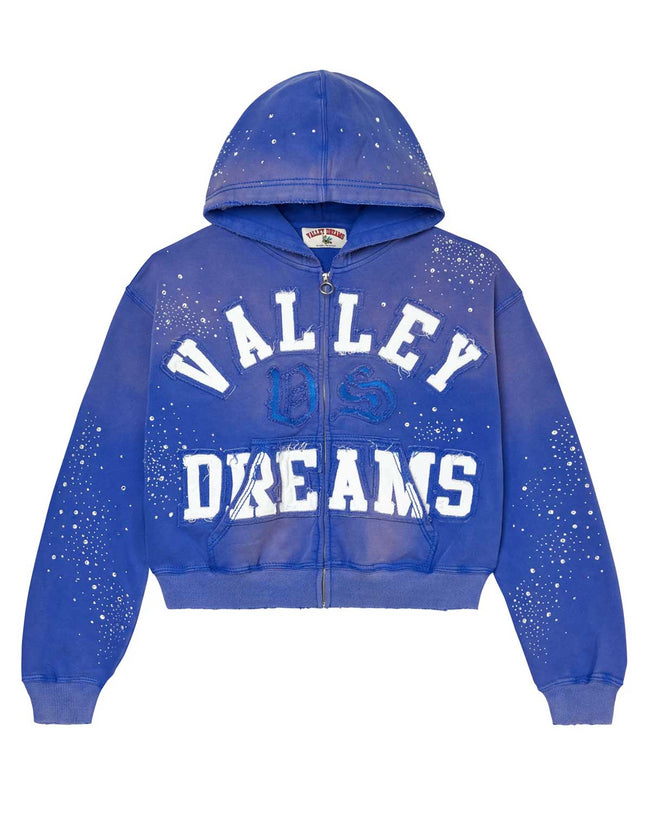 Vale Forever Classico Zip Up Hoodie Sapphire Blue Hover Image