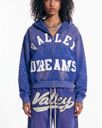 Vale Forever Classico Zip Up Hoodie Sapphire Blue