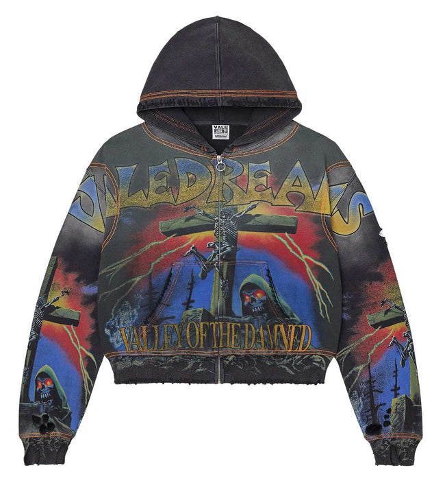 Vale Forever Damned Big Zip Up Hoodie Black Hover Image