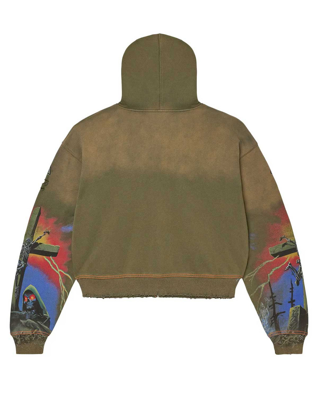 Vale Forever Damned Big Zip Up Hoodie Green