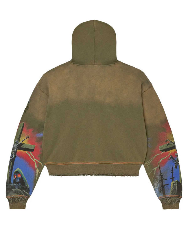 Vale Forever Damned Big Zip Up Hoodie Green Main Image