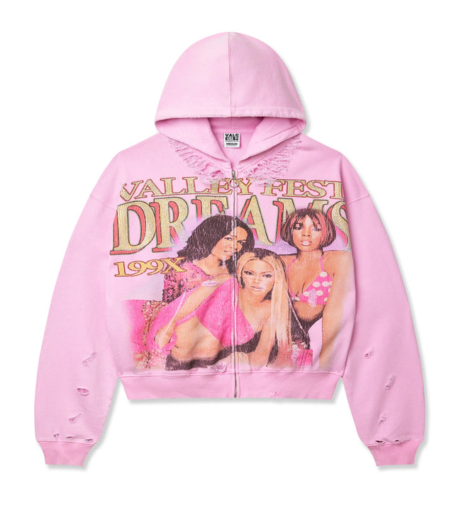 Vale Forever Dreams Zip Up Hoodie Pink Hover Image