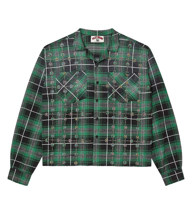 Vale Forever Grinch Gems Flannel Green Hover Image