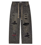Vale Forever Iced Out Denim Pants Black