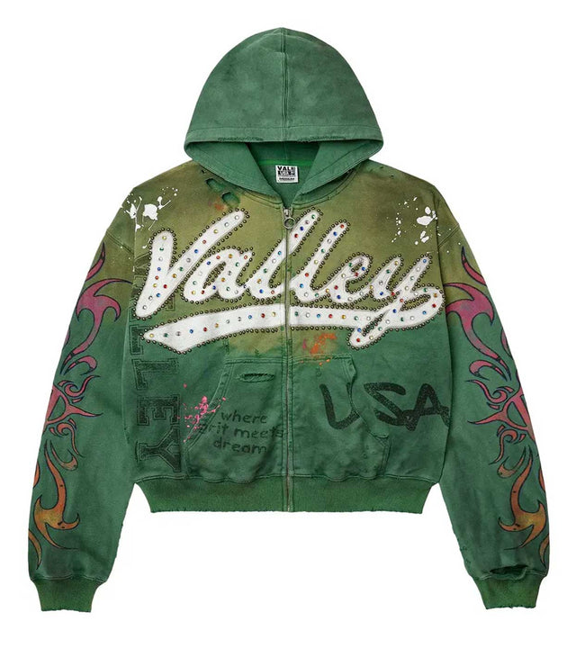 Vale Forever Inferno Zip Up Hoodie Green Hover Image