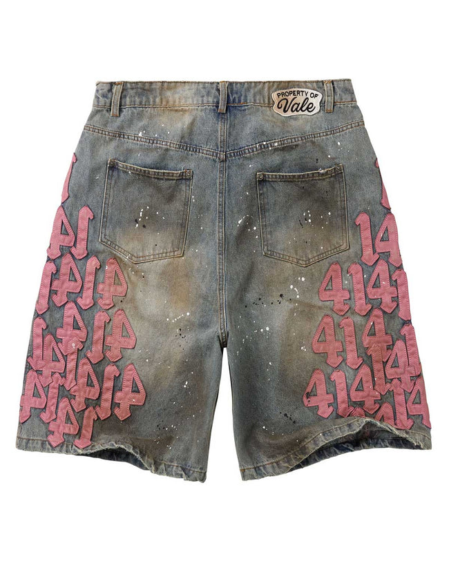 Vale Forever Lucky Charms Jorts Blue/Pink Main Image