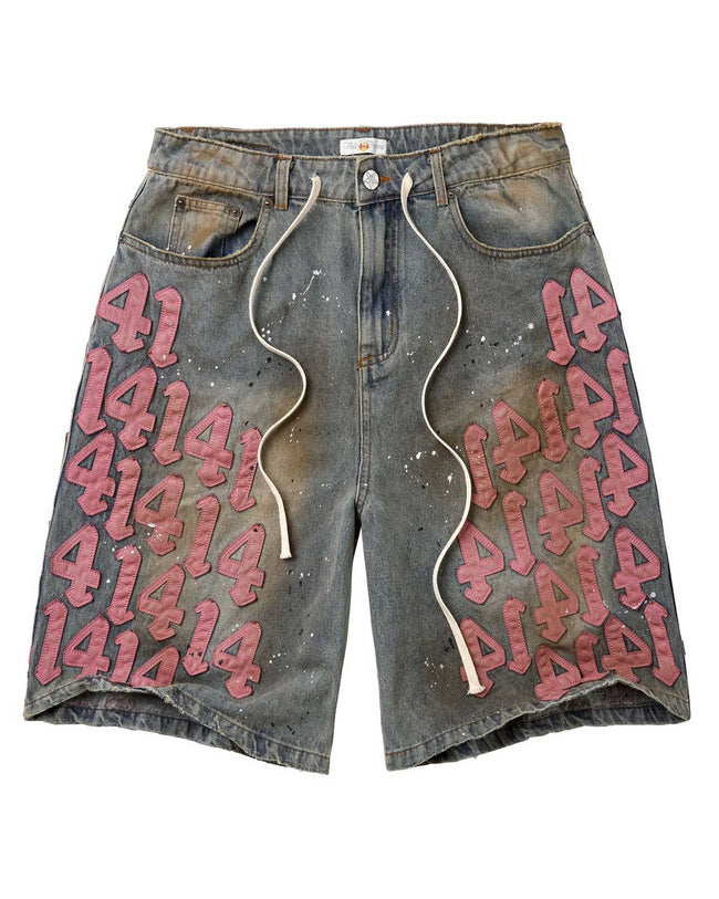 Vale Forever Lucky Charms Jorts Blue/Pink Hover Image