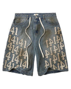 Vale Forever Lucky Charms Jorts Blue/White