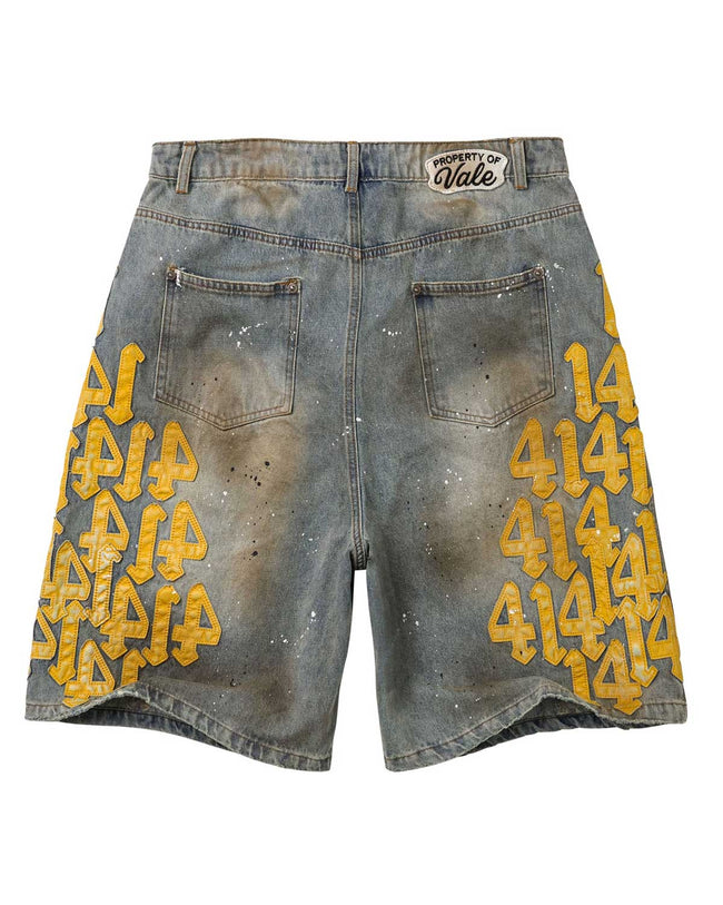 Vale Forever Lucky Charms Jorts Blue/Yellow Main Image