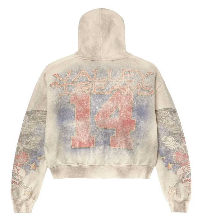 Vale Forever Nostalgia Zip Up Hoodie Cream Main Image