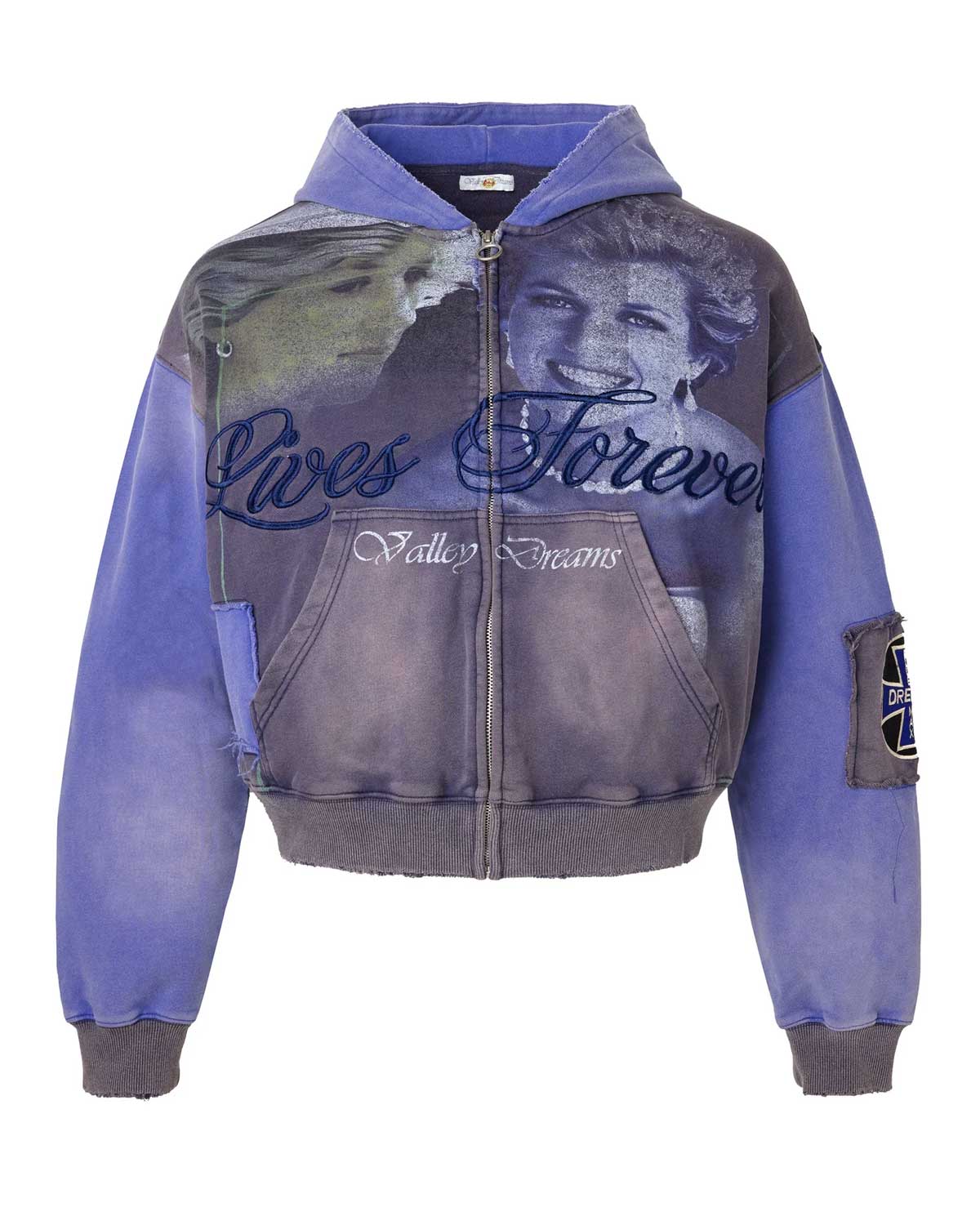 Vale Forever Queen Zip Up Hoodie Blue