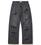 Vale Forever Rain Rhinestone Denim Jeans Black