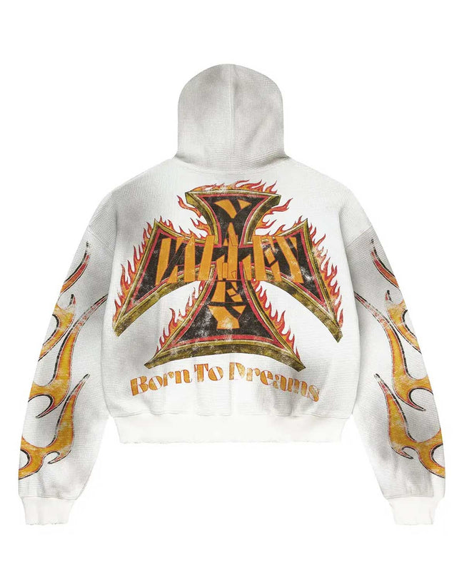 Vale Forever Reborn Waffle Zip Up Hoodie White Main Image
