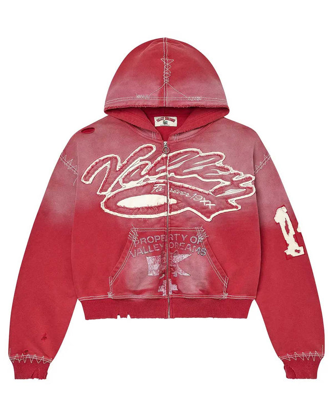 Vale Forever Religion Zip Up Hoodie Red Hover Image