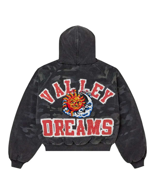 Vale Forever VSX Camo Hood Bomber Jacket Black Main Image