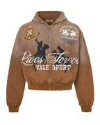 Vale Forever Vanderbilt Zip Up Hoodie Brown