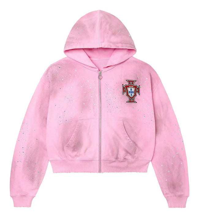 Vale Forever Venus Clustered Zip Up Hoodie Pink Hover Image